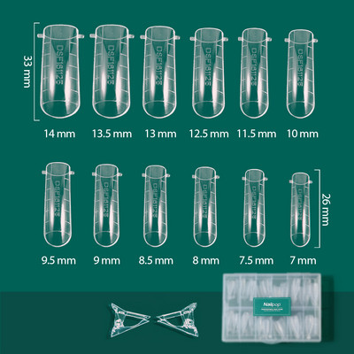 NAILPOP 120 buc. Unelte de artă pentru forme de unghii pentru gel UV Forme de extensie de construcție rapidă Mucegai pentru unghii acrilice Instrumente pentru unghii ușor de găsit