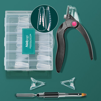 NAILPOP 120 buc. Unelte de artă pentru forme de unghii pentru gel UV Forme de extensie de construcție rapidă Mucegai pentru unghii acrilice Instrumente pentru unghii ușor de găsit