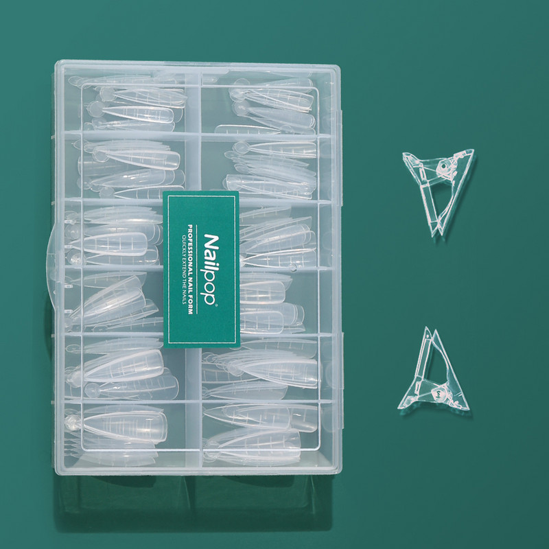 NAILPOP 120 buc. Unelte de artă pentru forme de unghii pentru gel UV Forme de extensie de construcție rapidă Mucegai pentru unghii acrilice Instrumente pentru unghii ușor de găsit