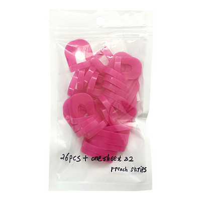 Agrafe de protecție pentru unghii pentru oja de unghii, suport pentru degete de protecție roz, 10 dimensiuni, instrumente de manichiură, 26 buc/aet