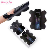 50/100 buc. Autocolante pentru forma de unghii Stiletto Pro, acrilic, gel UV, sfaturi de extensie, autocolant pentru constructor, ghid de formă, șablon, instrumente de manichiură