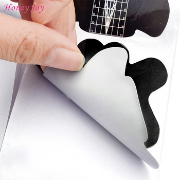50/100 бр. Pro Stiletto Стикери за форма на нокти Френски акрилни UV гелове Съвети за удължаване на стикери Builder Form Guide Stencil Инструменти за маникюр