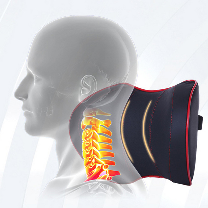 Scaun auto din bumbac reglabil cu memorie Tetiera pentru gât Pernă de protecție Pernă Accesorii auto