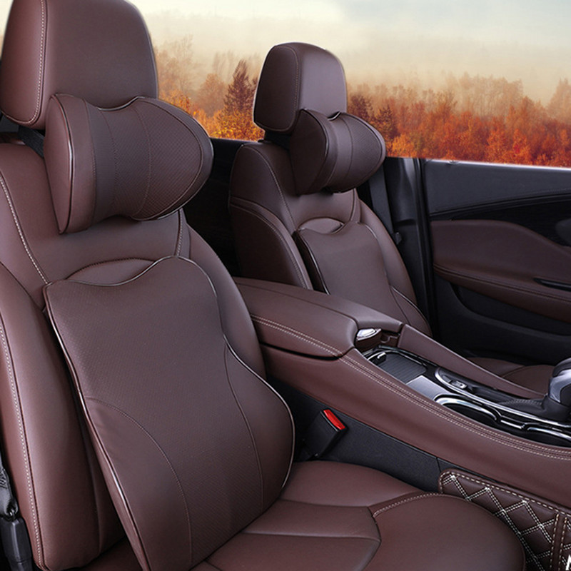 Scaun auto din bumbac reglabil cu memorie Tetiera pentru gât Pernă de protecție Pernă Accesorii auto