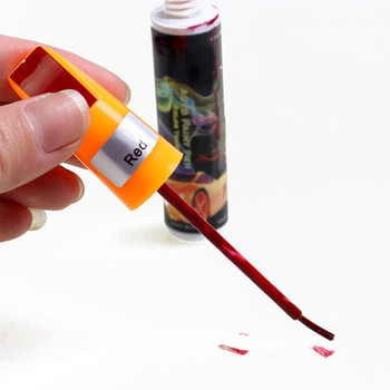 6-цветна химикалка за ремонт на боядисване на автомобили Ремонтна писалка за ремонт на боя Червено черно бяло сребристо сиво писалка за докосване на боя Автомобилна кола Превозно средство