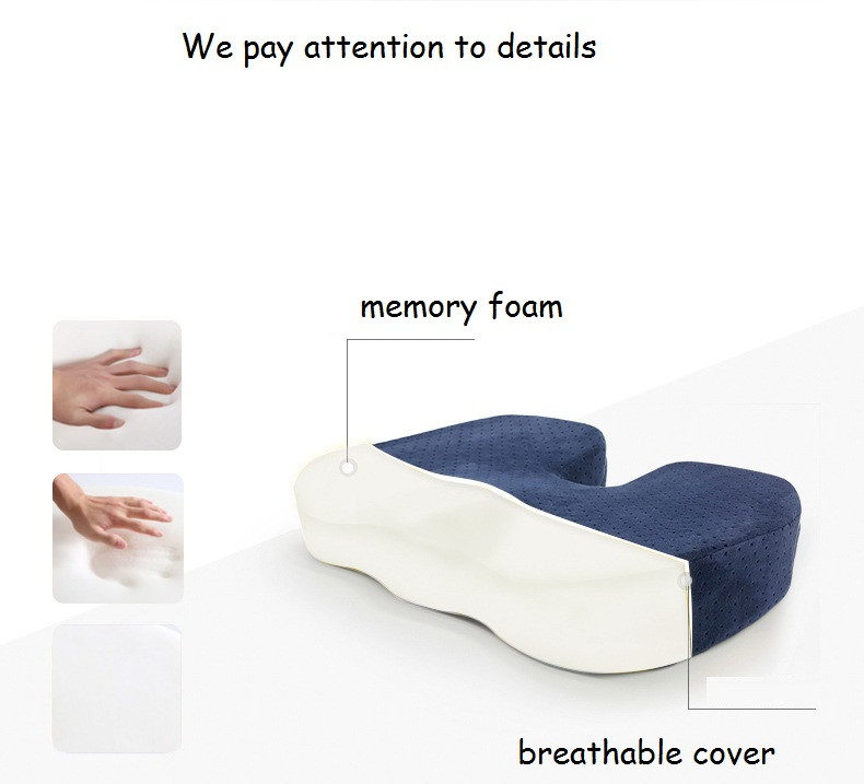 Ortopedinė pagalvė sėdimoji padėklas Automobilinė pagalvė sėdynės pagalvėlė nuo išialgijos sėdėjimo pagalvėlė Atminties putplasčio apsauga nuo uodegos slankstelių