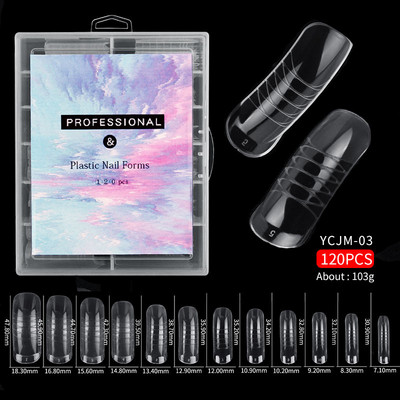 Forme de unghii multiple Forme de lac cu gel de construcție rapidă pentru extinderea vârfului Acrilic sculptat Nail Art DIY Manichiură Instrumente Echipament