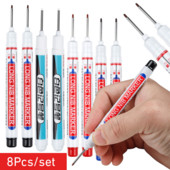 8 бр./компл. 20 мм дълбоки дупки Маркери с дълга глава с писец за метална перфорираща писалка Водоустойчива декорация за дървообработване на баня Многофункционална