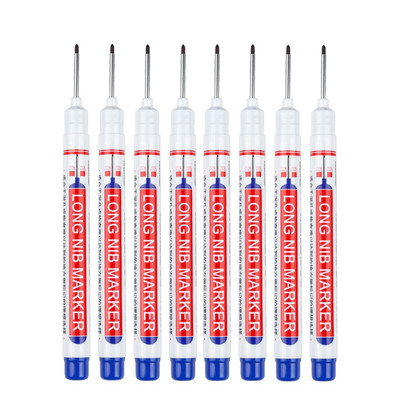 8 бр./компл. 20 мм дълбоки дупки Маркери с дълга глава с писец за метална перфорираща писалка Водоустойчива декорация за дървообработване на баня Многофункционална