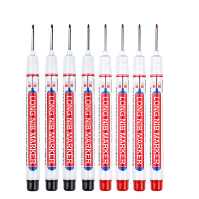 8 bucăți/set 20 mm gaură adâncă marcatoare cu cap lung pentru pix perforat din metal, rezistent la apă, decorare pentru prelucrarea lemnului, multifuncțional