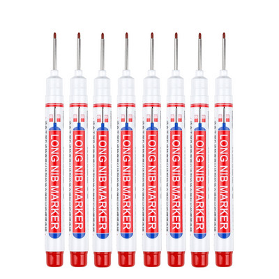 8 бр./компл. 20 мм дълбоки дупки Маркери с дълга глава с писец за метална перфорираща писалка Водоустойчива декорация за дървообработване на баня Многофункционална