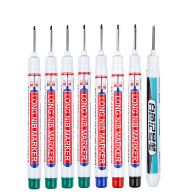 8 бр./компл. 20 мм дълбоки дупки Маркери с дълга глава с писец за метална перфорираща писалка Водоустойчива декорация за дървообработване на баня Многофункционална