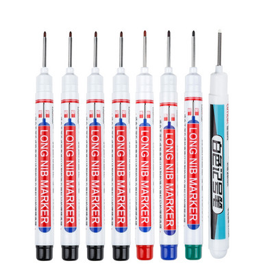 8 бр./компл. 20 мм дълбоки дупки Маркери с дълга глава с писец за метална перфорираща писалка Водоустойчива декорация за дървообработване на баня Многофункционална