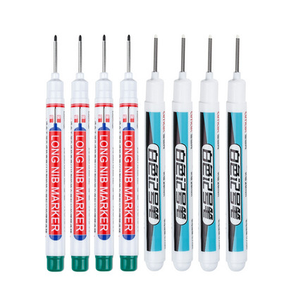 8 бр./компл. 20 мм дълбоки дупки Маркери с дълга глава с писец за метална перфорираща писалка Водоустойчива декорация за дървообработване на баня Многофункционална