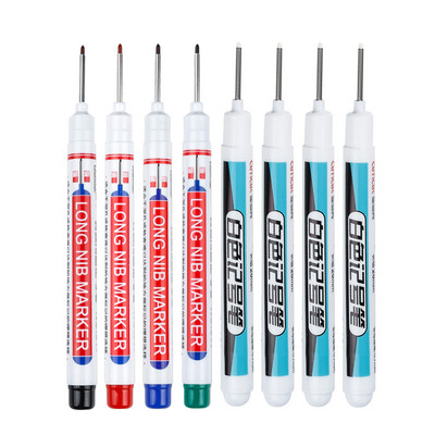 8 бр./компл. 20 мм дълбоки дупки Маркери с дълга глава с писец за метална перфорираща писалка Водоустойчива декорация за дървообработване на баня Многофункционална