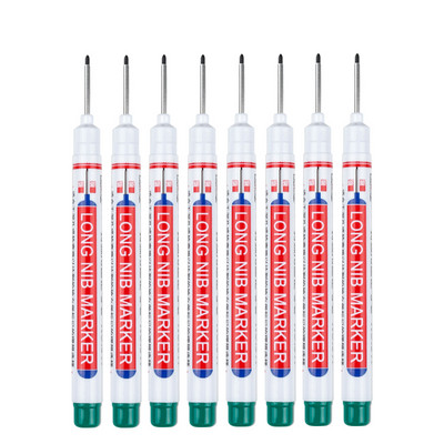 8 бр./компл. 20 мм дълбоки дупки Маркери с дълга глава с писец за метална перфорираща писалка Водоустойчива декорация за дървообработване на баня Многофункционална