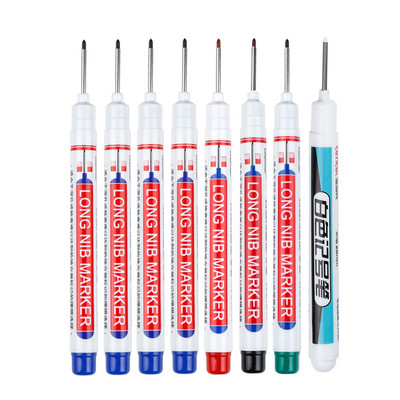 8 бр./компл. 20 мм дълбоки дупки Маркери с дълга глава с писец за метална перфорираща писалка Водоустойчива декорация за дървообработване на баня Многофункционална