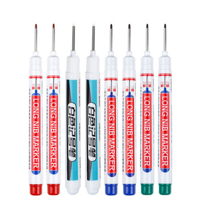 8 бр./компл. 20 мм дълбоки дупки Маркери с дълга глава с писец за метална перфорираща писалка Водоустойчива декорация за дървообработване на баня Многофункционална