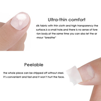 3 τμχ/συσκευασία Μη υφαντό Silk Nail Wrap Reinforce FiberGlass Art Nail Protector For White UV Gel Acrylic Manicure Nail Art
