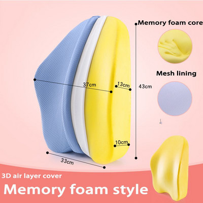 Pernă pentru scaun din spumă cu memorie Pernă ortopedică Coccix Pernă pentru scaun de birou Suport talie Pernă pentru spate Scaun auto Seturi de perne de masaj pentru șold