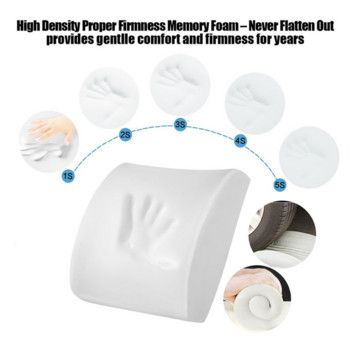 Αυτοκίνητο Soft Memory Foam Υποστήριξη ξυλείας Μασάζ πλάτης Μαξιλάρι μασάζ πλάτης Μαξιλάρι μέσης για καρέκλα αυτοκινήτου Home Office Relieve Pain