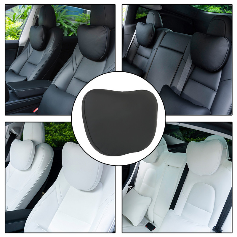 Pentru Tesla Model 3 Y din piele scaun auto pernă pentru gât Pernă moale cu memorie pentru gât Suport lombar pentru tetieră de înaltă calitate