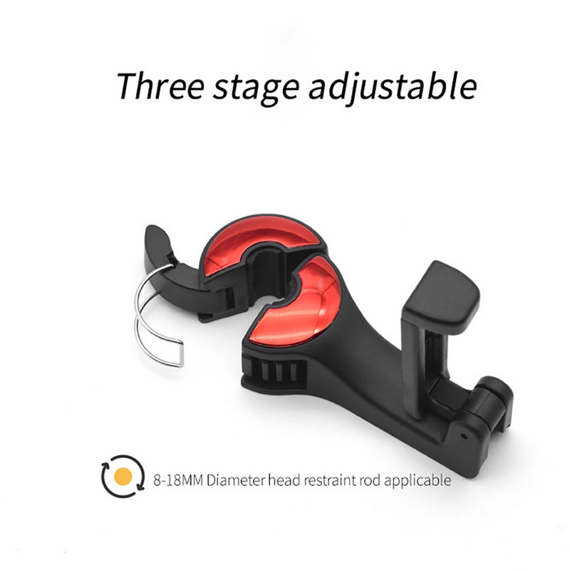 Γάντζοι αυτοκινήτου Γάντζοι αυτοκινήτου πίσω καθίσματος με βάση τηλεφώνου Universal Vehicle Headrest Car Hook με κλειδαριά και τηλέφωνο παντοπωλείο