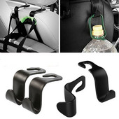 2 buc. cârlige pentru mașină scaunul vehiculului cârlig pentru tetiera negru universal umeraș organizator de depozitare pentru geanta de mână geanta haină saci de băcănie haine