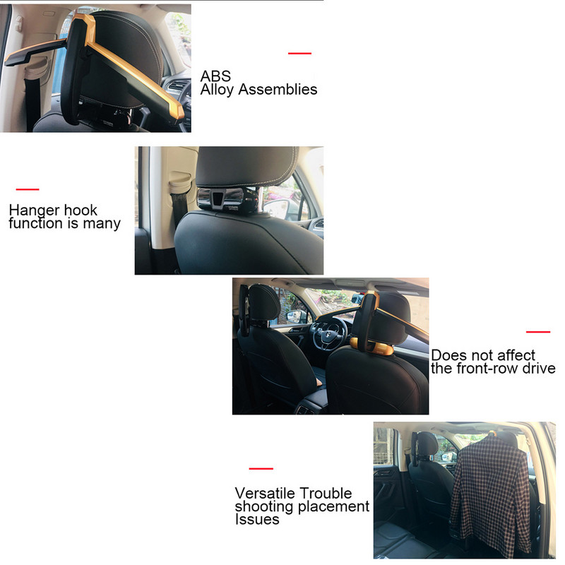 Umeraș pentru haine de mașină Mutifuncțional pentru scaunul de mașină Clip pentru spate Umeraș pentru haine pentru jachete Element de fixare pliabil pentru vehicule Umeraș pentru haine pentru scaunul din spate