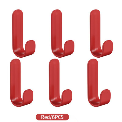 6 vnt Lipnus sieninis kablys Tvirtas be gręžimo Palto krepšys Vonios kambario durys Virtuvės rankšluosčių pakabos kabliukai Namų laikymo priedai