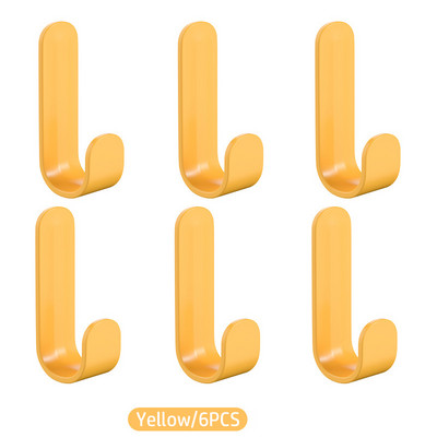 6 vnt Lipnus sieninis kablys Tvirtas be gręžimo Palto krepšys Vonios kambario durys Virtuvės rankšluosčių pakabos kabliukai Namų laikymo priedai