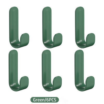 6 vnt Lipnus sieninis kablys Tvirtas be gręžimo Palto krepšys Vonios kambario durys Virtuvės rankšluosčių pakabos kabliukai Namų laikymo priedai