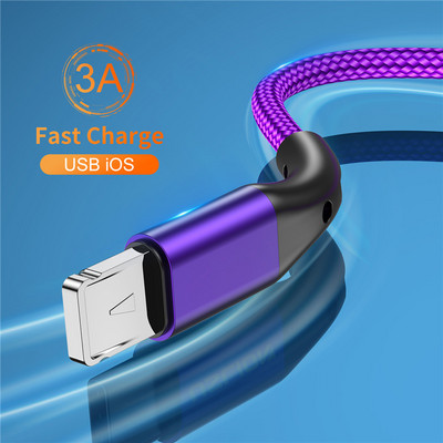 USB laidas skirtas iPhone 14 12 13 11 Pro Max X XR XS 8 7 6s 5s Greito įkrovimo duomenų įkroviklis USB laidinis laido laidas skirtas iPhone 0.5/1//2M