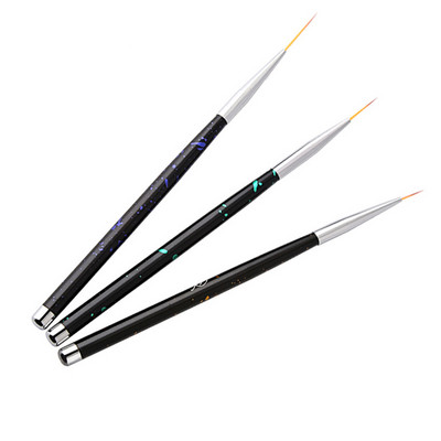 3 buc. perii pentru căptușeală pentru arta unghiilor, dungi franțuzești, sfaturi 3D, dungi, pix pentru desen DIY, perii cu gel UV, pentru pictura, manichiură, seturi de instrumente pentru unghii