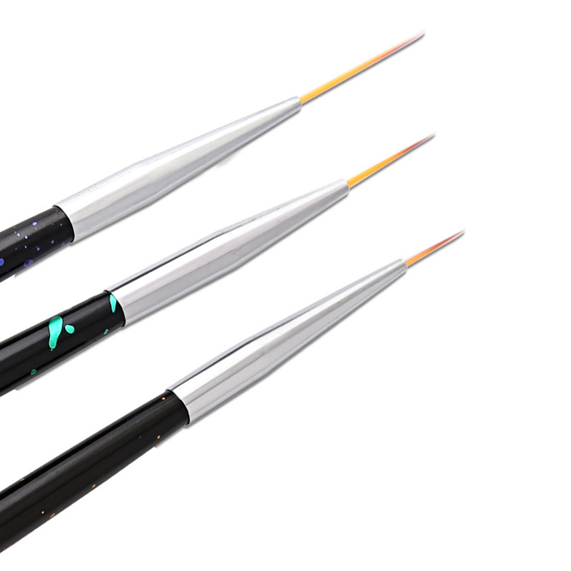 3 buc. perii pentru căptușeală pentru arta unghiilor, dungi franțuzești, sfaturi 3D, dungi, pix pentru desen DIY, perii cu gel UV, pentru pictura, manichiură, seturi de instrumente pentru unghii