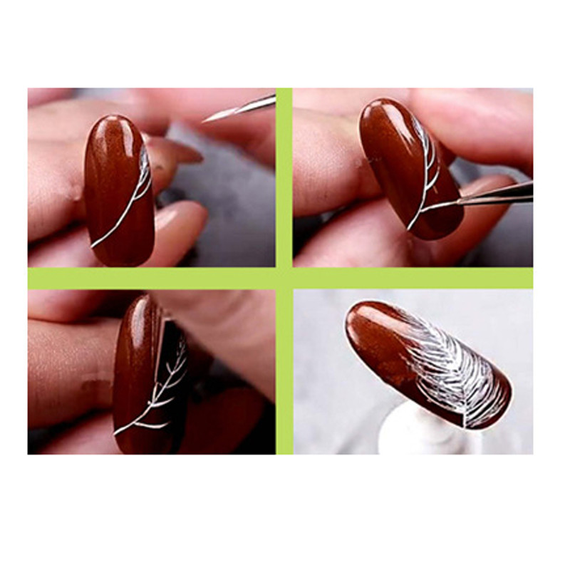 3 buc. perii pentru căptușeală pentru arta unghiilor, dungi franțuzești, sfaturi 3D, dungi, pix pentru desen DIY, perii cu gel UV, pentru pictura, manichiură, seturi de instrumente pentru unghii