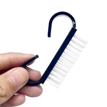 50 бр. Най-добрата в света преносима четка за почистване на нокти с дръжка за мъже и жени Инструмент за почистване на прах за педикюр Nail Tech Supplies