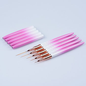 Βούρτσες EVAL Nail Art Liner Brushes Μαύρες ρίγες βούρτσες νυχιών Εξαιρετικά λεπτό πινέλο μακράς γραμμής για νύχια Πινέλο βερνίκι νυχιών με τζελ