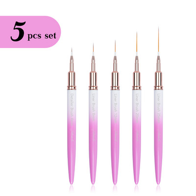 Βούρτσες EVAL Nail Art Liner Brushes Μαύρες ρίγες βούρτσες νυχιών Εξαιρετικά λεπτό πινέλο μακράς γραμμής για νύχια Πινέλο βερνίκι νυχιών με τζελ