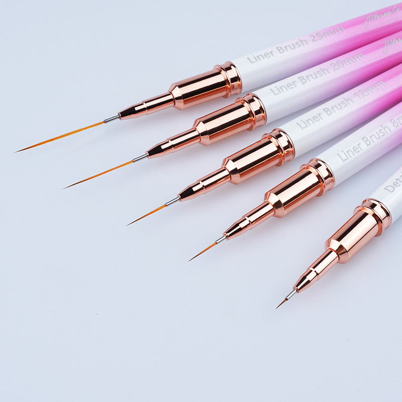 Βούρτσες EVAL Nail Art Liner Brushes Μαύρες ρίγες βούρτσες νυχιών Εξαιρετικά λεπτό πινέλο μακράς γραμμής για νύχια Πινέλο βερνίκι νυχιών με τζελ