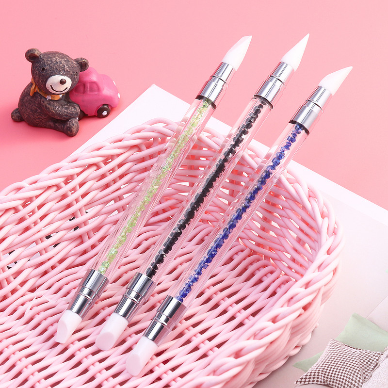 Instrumente de rășină pentru transfer de folie pentru unghii Perii de silicon pentru unghii Instrumente pentru manichiură Accesorii pentru unghii Instrumente pentru transfer de folie pentru unghii