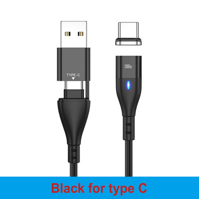 Magnetický nabíjací kábel Melonboy 6v1 100W PD, USB-C, pre notebook, Xiaomi, Huawei, rýchlonabíjací kábel pre iPhone 12 Pro Max 11