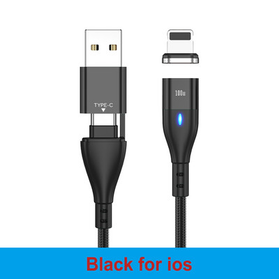 Magnetický nabíjací kábel Melonboy 6v1 100W PD, USB-C, pre notebook, Xiaomi, Huawei, rýchlonabíjací kábel pre iPhone 12 Pro Max 11