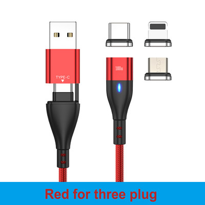 Magnetický nabíjací kábel Melonboy 6v1 100W PD, USB-C, pre notebook, Xiaomi, Huawei, rýchlonabíjací kábel pre iPhone 12 Pro Max 11