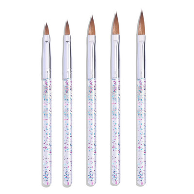 LULAA 5 PCs Snow Nail Art Brush Carving Nail Pen Πολυλειτουργικά αξεσουάρ νυχιών DIY Painting Brush Liner Εργαλεία μανικιούρ νυχιών