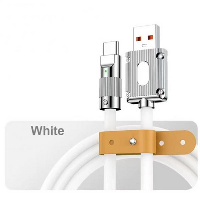 Cablu de date Usb-c Nou 120w Încărcător Usb-c Cablu de date Typec Cablu de încărcare cu gel de siliciu pentru Huawei P30 P40 Xiaomi Poco Hot