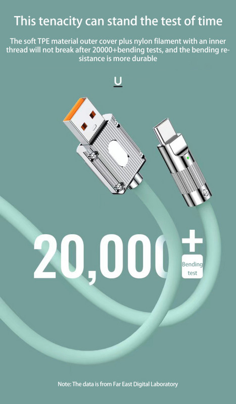 Cablu de date Usb-c Nou 120w Încărcător Usb-c Cablu de date Typec Cablu de încărcare cu gel de siliciu pentru Huawei P30 P40 Xiaomi Poco Hot