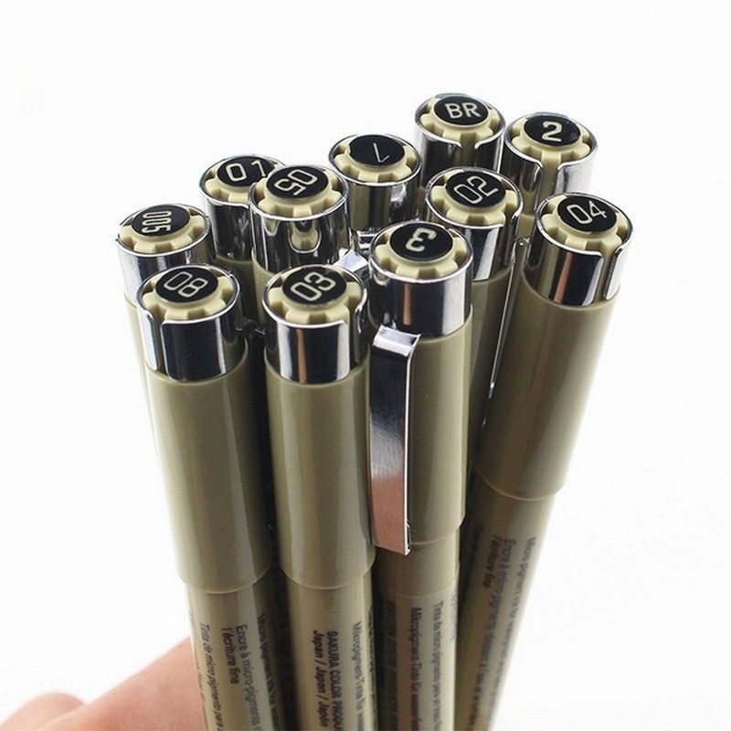 1 vnt Pigmentinis įdėklas mikroniniai rašikliai Neelde piešimo manga rašiklis šepetėlis meno žymekliai vandeniui atsparus smulkintuvas eskizavimo rašiklio raštinės reikmenys