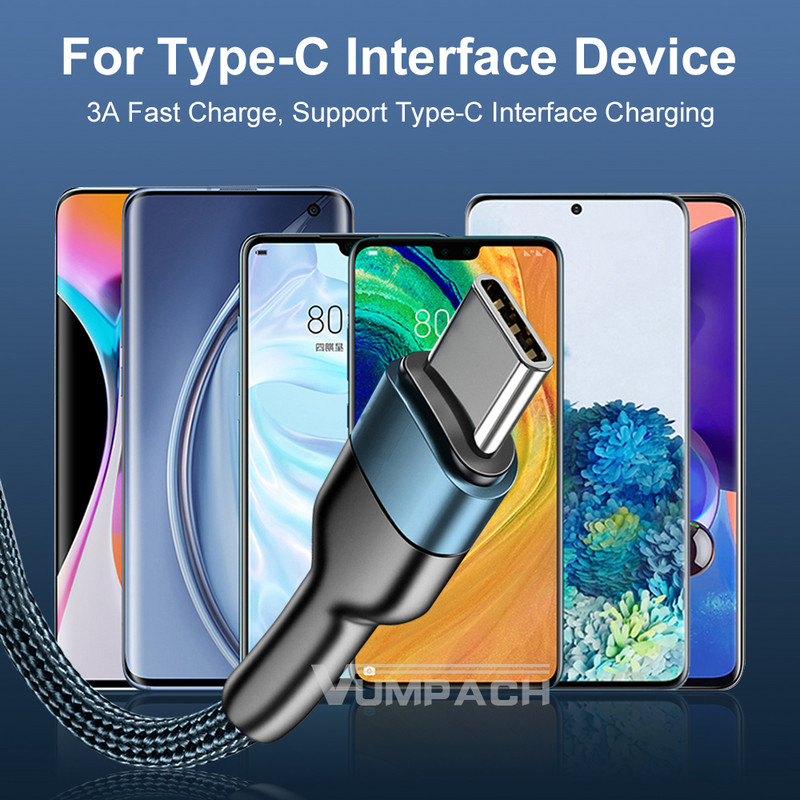 Vumpach cablu usb c tip c cablu de încărcare rapidă cablu de date cablu de încărcare c pentru Samsung s21 s20 A51 xiaomi mi 10 redmi note 9s 8t
