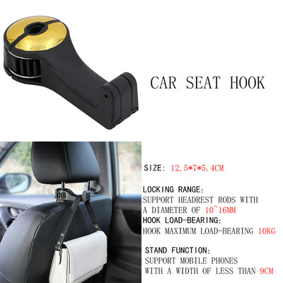 Pentru Tesla Model 3/Y/X/S 2 buc. Depozitare cârlig pentru scaun auto Accesorii auto portabile pentru interior Model3 Depozitare cârlig pentru agățat